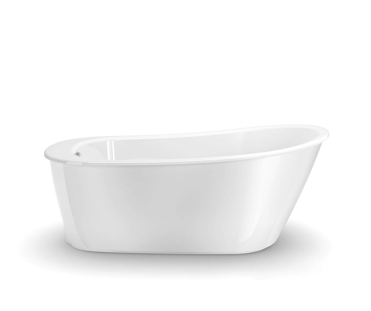 MAAX 105797-000-002-100 Sax 60 x 32 AcrylX Freestanding End Drain Bathtub in White with White Skirt