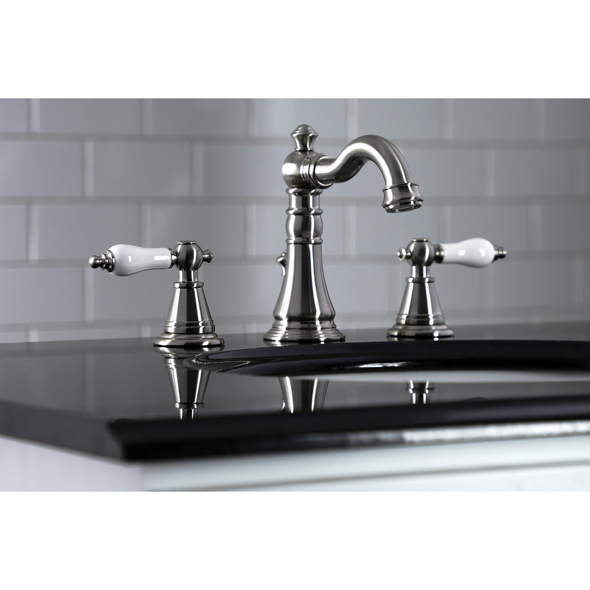 Fauceture FSC1978PL English Classic Widespread Bathroom Faucet, Brushed Nickel