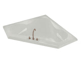 MAAX 100053-097-001 Tryst 59 x 59 Acrylic Corner Center Drain Combined Whirlpool & Aeroeffect Bathtub in White