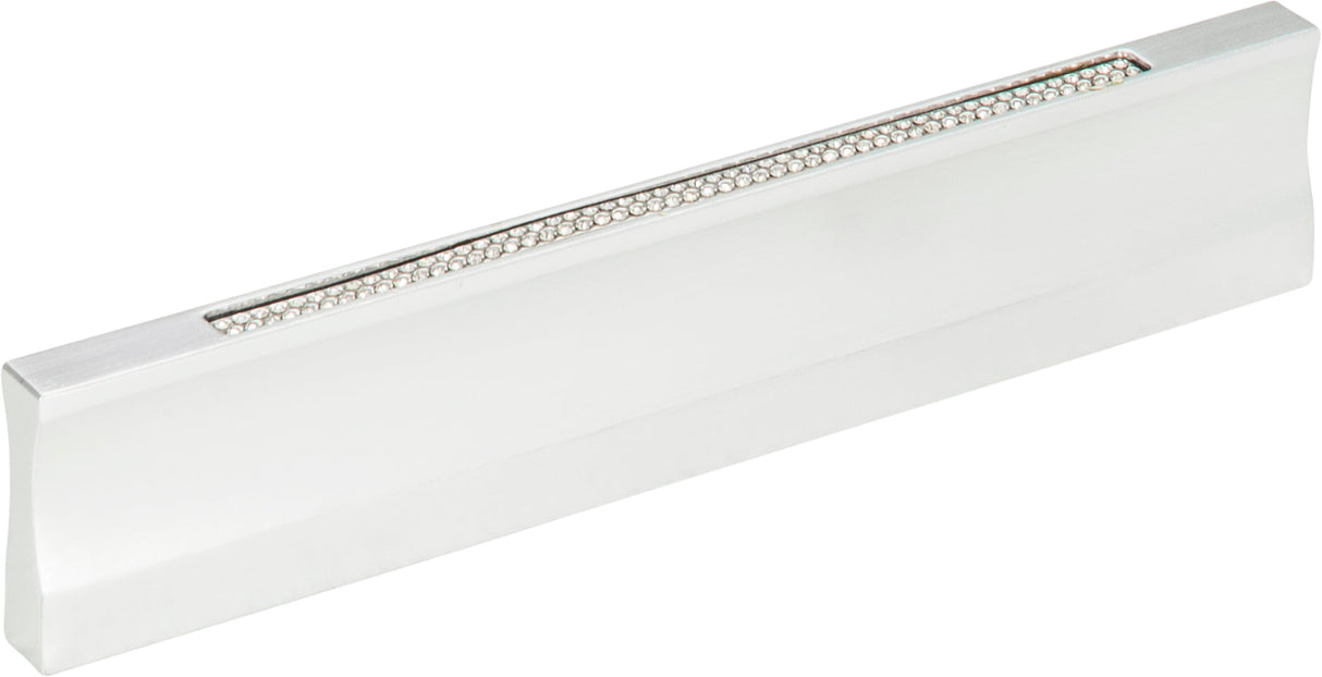 Atlas Homewares Crystal Inset Thin Pull 5 1/16 Inch (c-c) Matte Chrome