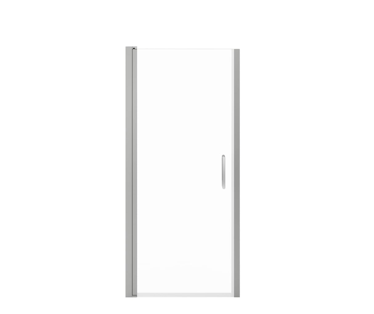 MAAX 138264-900-084-100 Manhattan 31-33 x 68 in. 6 mm Pivot Shower Door for Alcove Installation with Clear glass & Round Handle in Chrome