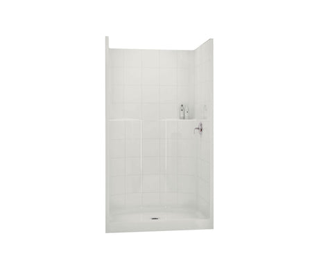 MAAX 105932-000-002-000 SST42 42 x 34 AcrylX Alcove Center Drain One-Piece Shower in White