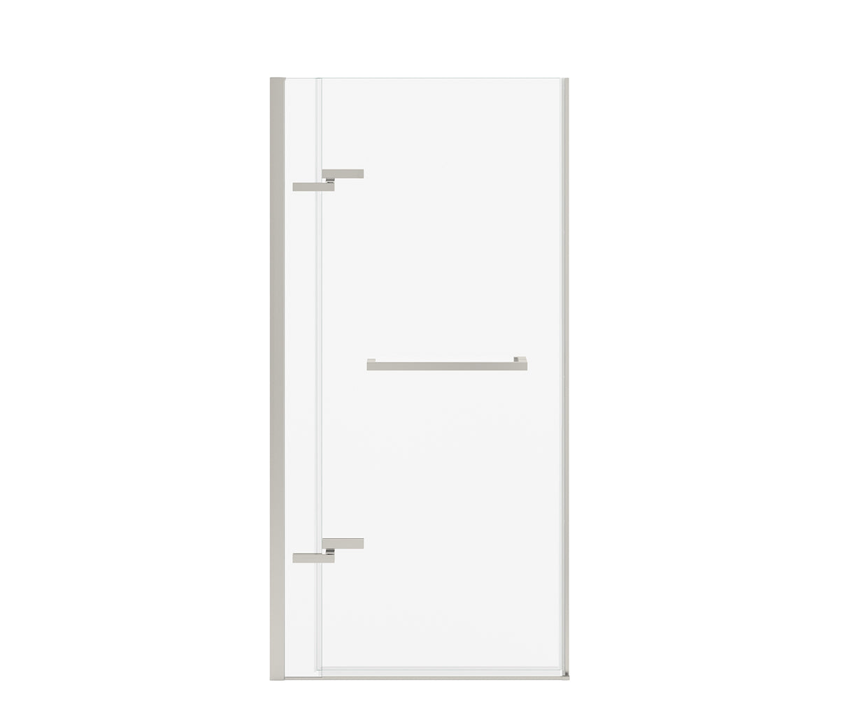 MAAX 139576-900-305-000 Reveal Sleek 71 38-41 x 71 ½ in. 8mm Pivot Shower Door for Alcove Installation with Clear glass in Brushed Nickel