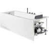 EAGO AM154ETL-L6 6 ft Acrylic White Rectangular Whirlpool Bathtub w Fixtures