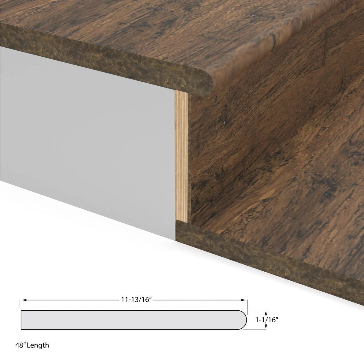 CALI Antique Java/Copperstone Stair Tread 7103001017 48 x 11-13/16 x 1-1/16