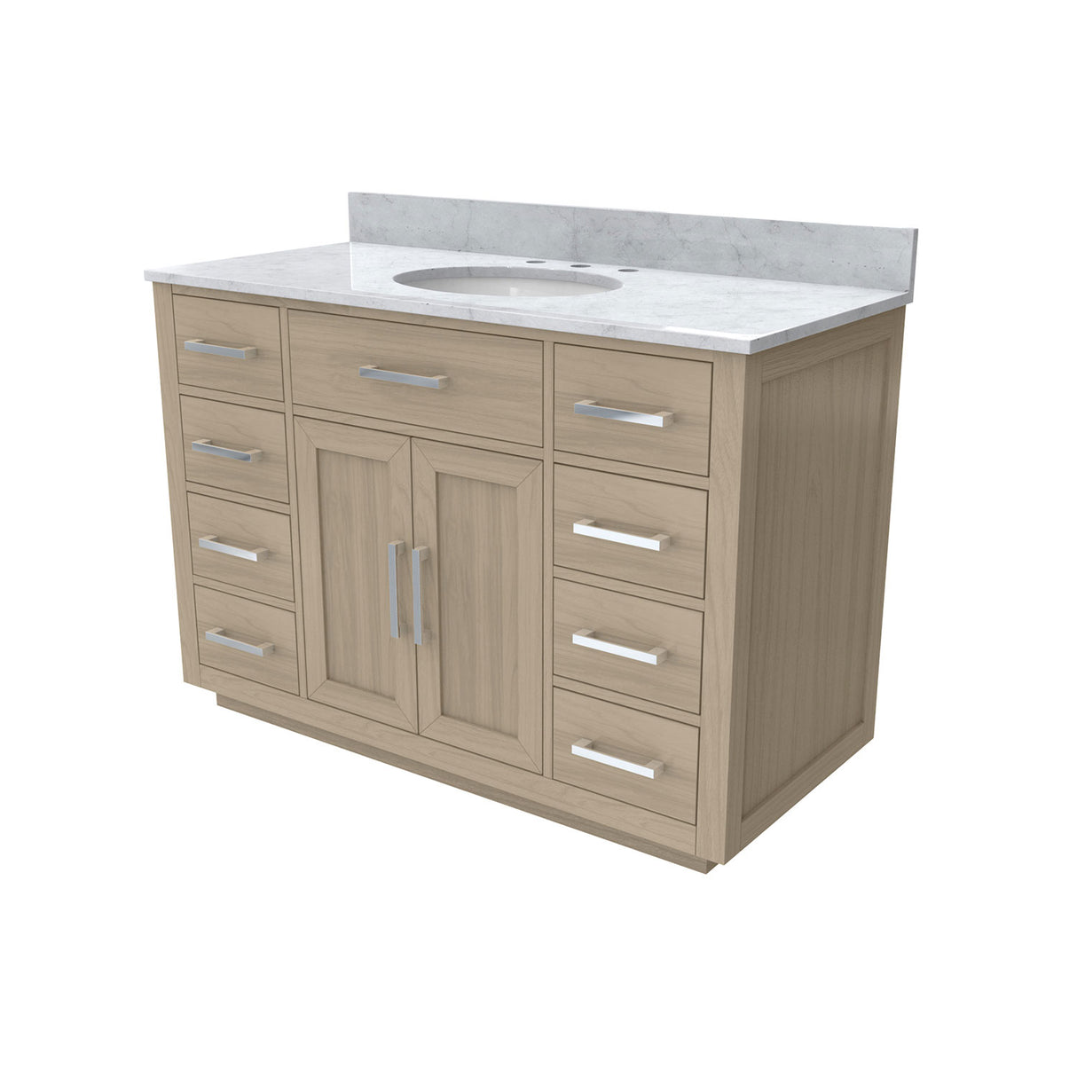 Dexterity 48 Inch Oak Vanity with Oval Undermount Sink - Light Oak