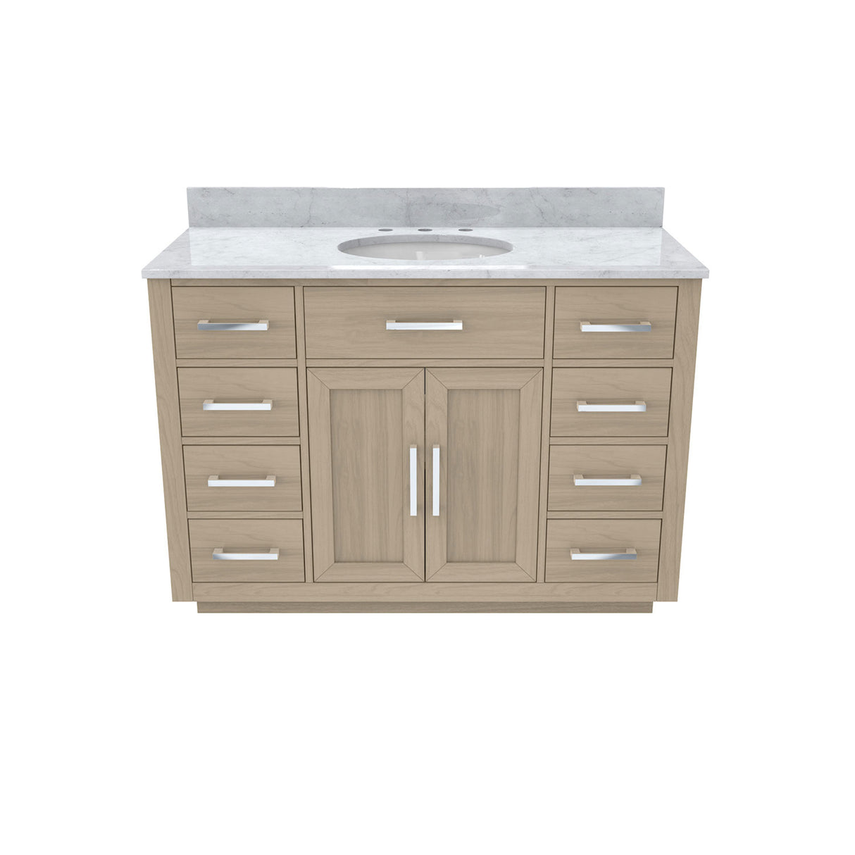 Dexterity 48 Inch Oak Vanity with Oval Undermount Sink - Light Oak