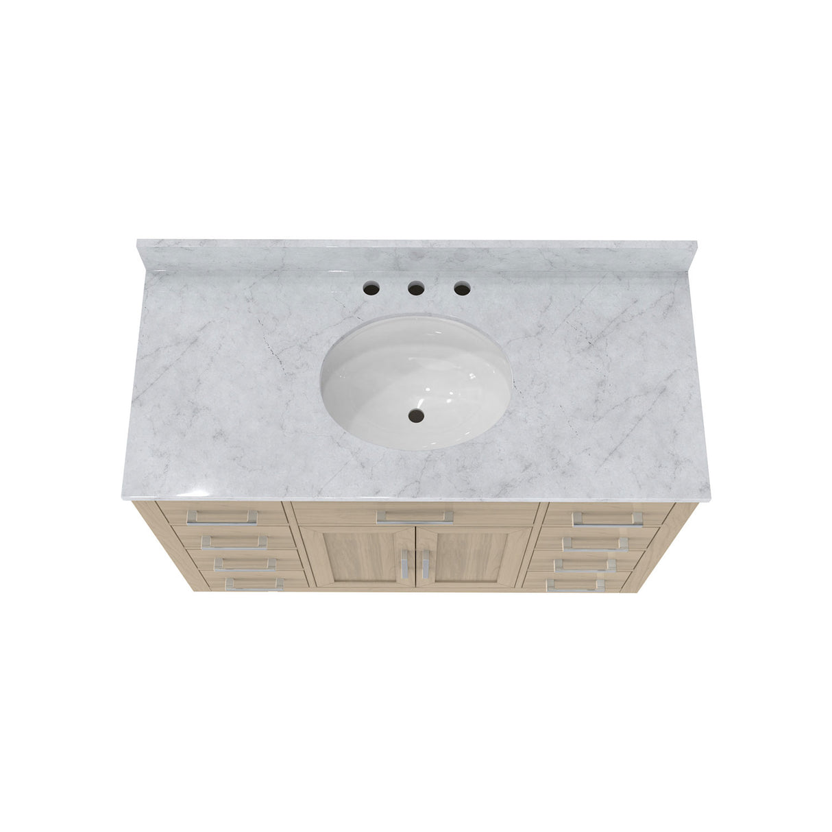 Dexterity 48 Inch Oak Vanity with Oval Undermount Sink - Light Oak