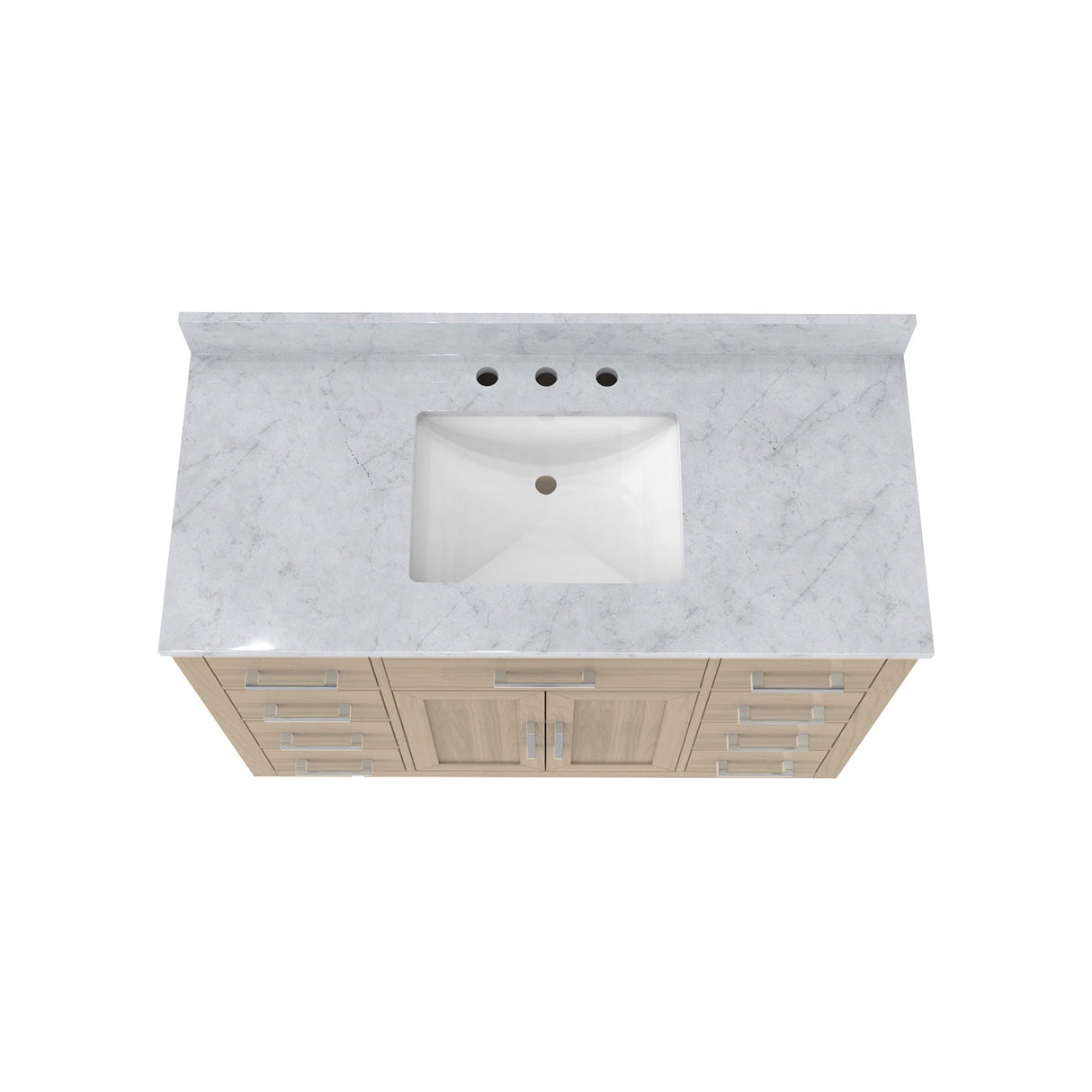 Dexterity 48 Inch Oak Vanity with Rectangular Undermount Sink - Light Oak