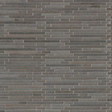 Basalt blue bamboo 12X12 honed mesh mounted mosaic tile SMOT-BSLTB-BMP10MM product shot multiple tiles angle view