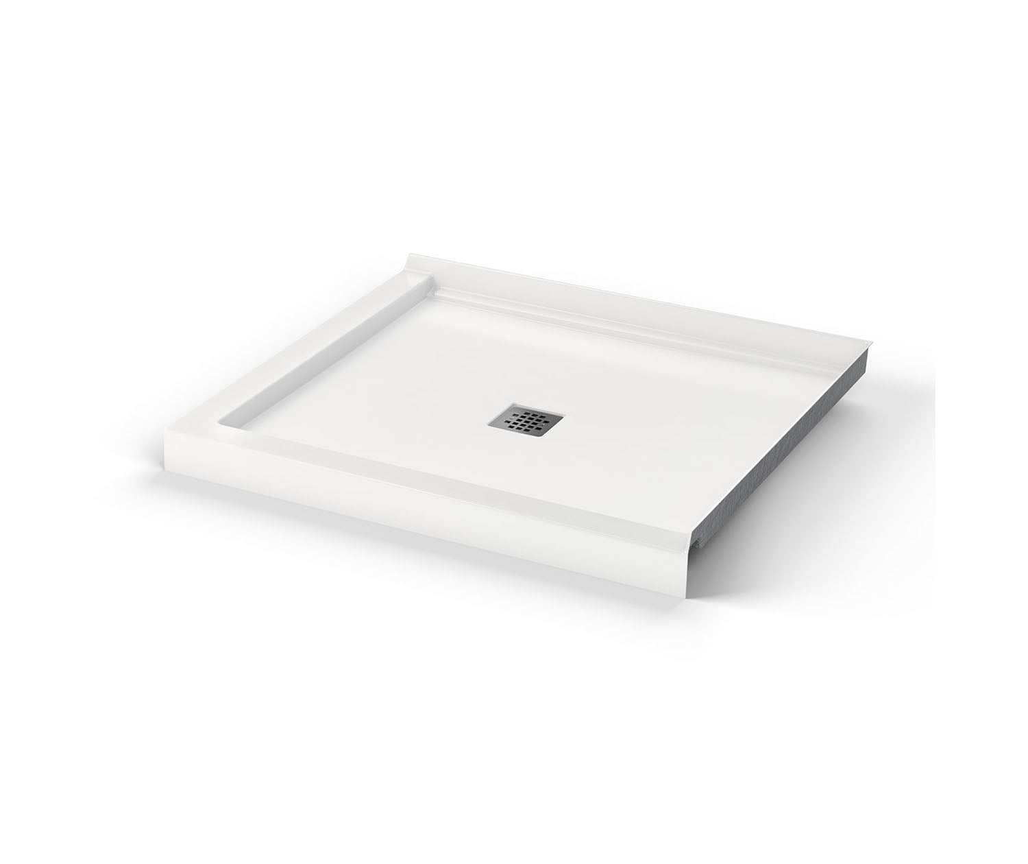 MAAX 420041-503-001-000 B3X 4236 Acrylic Corner Right Shower Base with Center Drain in White