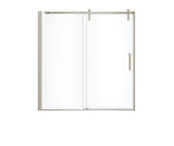 MAAX 137682-900-305-000 Outback 55 ¼ - 58 1/2 x 57 in. 8mm Sliding Tub Door for Alcove Installation with Clear glass in Brushed Nickel