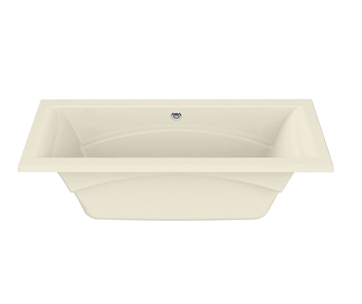 MAAX 101275-056-004 Optik 7242 Acrylic Undermount Center Drain Combined Hydrofeel & Aerofeel Bathtub in Bone