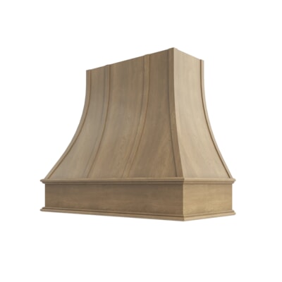 Brooklyn Fawn Curved Hood with Strapping Flat Trim - 36" W x 36" H