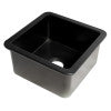 Black Matte Square 18" x 18" Undermount / Drop In Fireclay Prep Sink