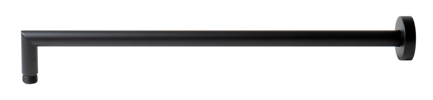 Black Matte 20" Round Wall Shower Arm