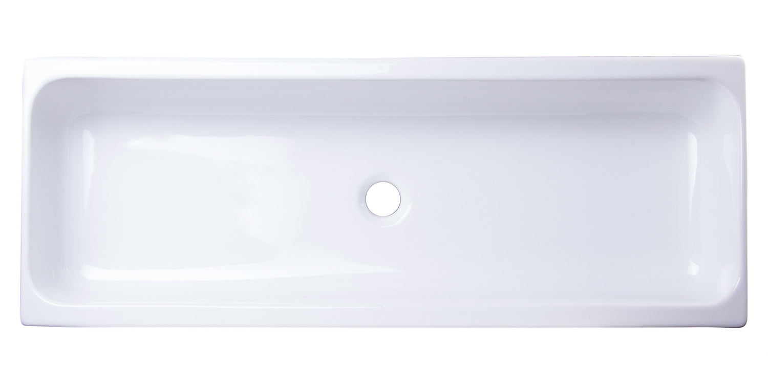 ALFI brand AB48TR  48" White Above Mount Fireclay Bath Trough Sink