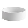 15" Round White Matte Solid Surface Resin Sink
