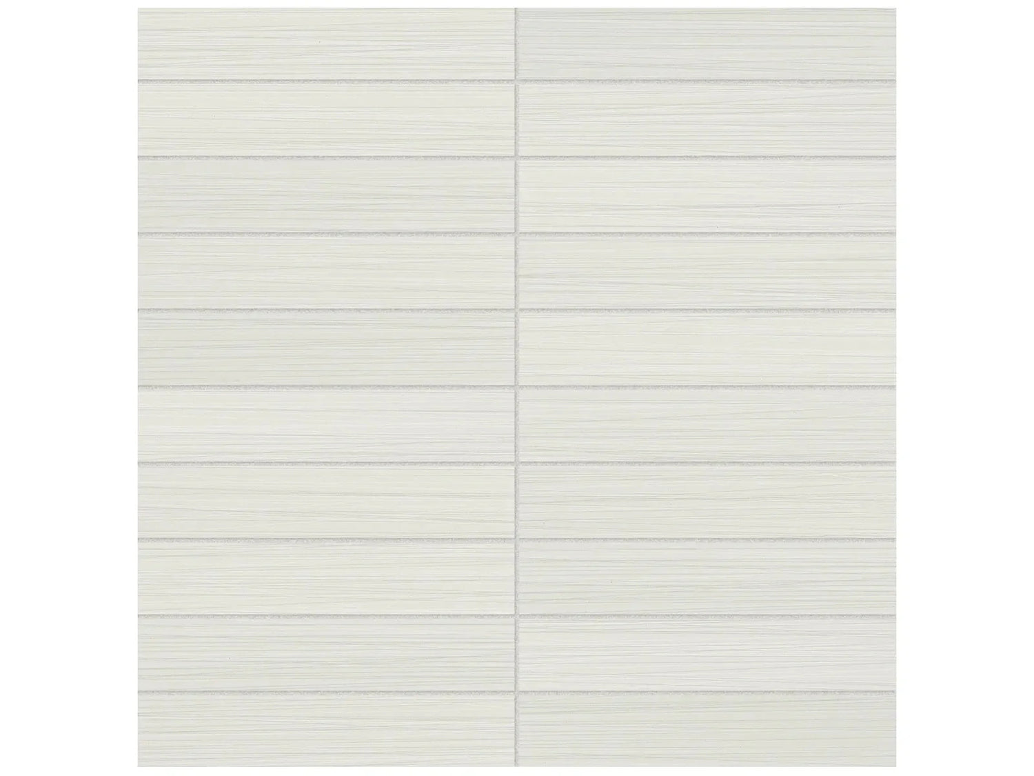 Anatolia Tile 1X6 Zera Annex Matte Bianco Stacked Mosaic. 1 Sheet = .96 Sq. Ft. 4501-0301-1 Bianco 1x6 - premium natural stone mosaic tile from Anatolia Tile, available at PoshHaus showroom in Keene, NH