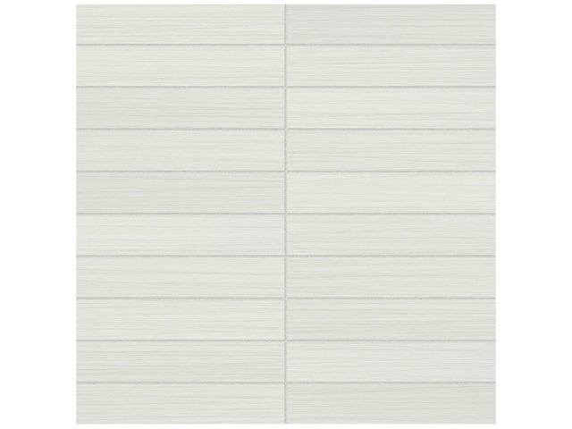 Anatolia Tile 1X6 Zera Annex Matte Bianco Stacked Mosaic. 1 Sheet = .96 Sq. Ft. 4501-0301-1 Bianco 1x6 - premium natural stone mosaic tile from Anatolia Tile, available at PoshHaus showroom in Keene, NH
