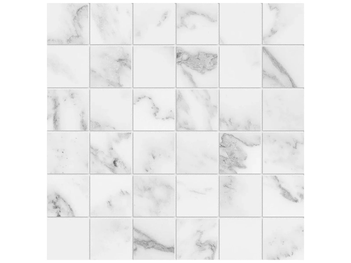 Anatolia 2X2 Mosaic Lumino Bianco Matte Porcelain Tile 4501-0579-0 *** 1 Sheet = .96 Sf *** Bianco 2x2 - premium natural stone mosaic tile from Anatolia Tile, available at PoshHaus showroom in Keene, NH