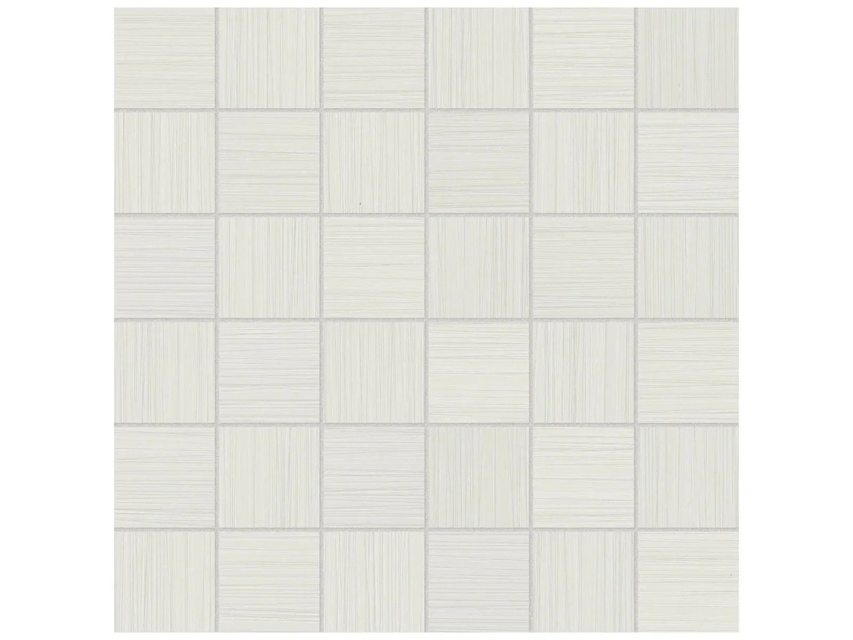 Anatolia Tile 2X2 Zera Annex Bianco Matte 36 Piece Porcelain Mosaics. 1 Sheet = .96 Sq. Ft. 4501-0302-1 (69-684) Bianco 2x2 - premium natural stone mosaic tile from Anatolia Tile, available at PoshHaus showroom in Keene, NH