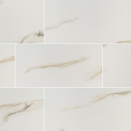 MSI aria bianco 12x24 polished porcelain floor wall tile NARIBIA1224P product shot multiple tiles angle view#Size_12"x24"