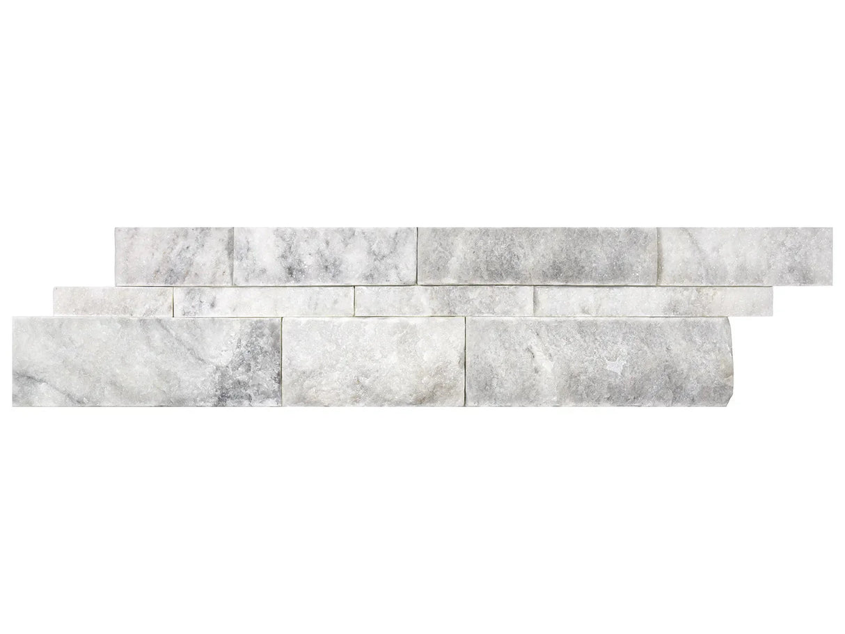Anatolia Tile 6X24 Marble Bianco Venatino Split Face Tile 72-607 - premium natural stone mosaic tile from Anatolia Tile, available at PoshHaus showroom in Keene, NH