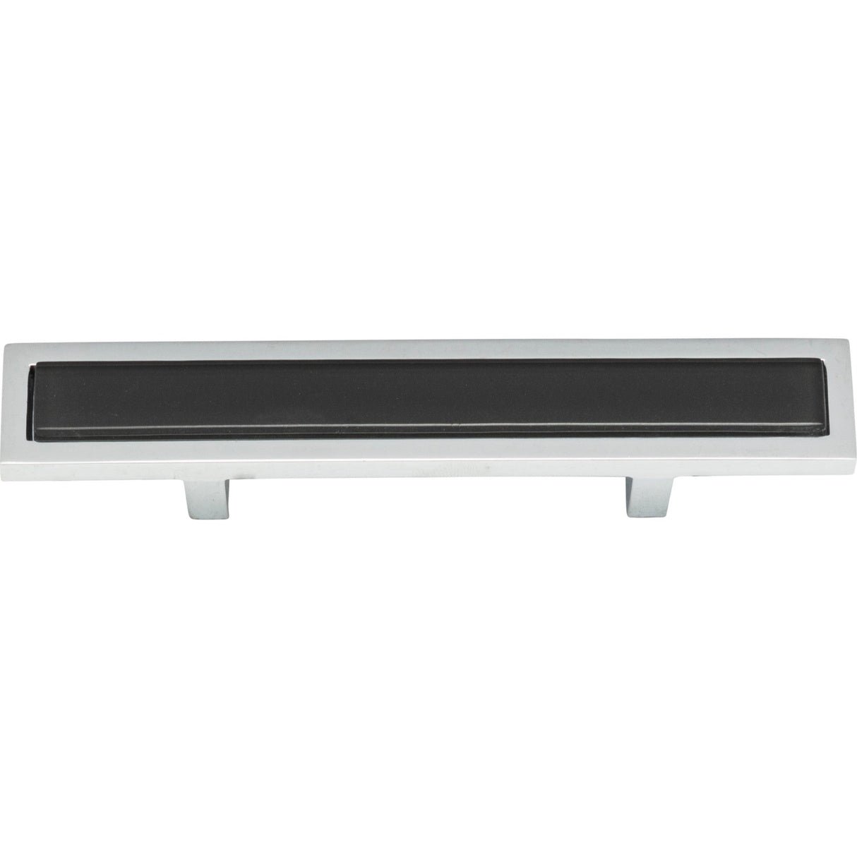 Atlas Homewares Spa Black Pull 3 Inch (c-c) Polished Chrome