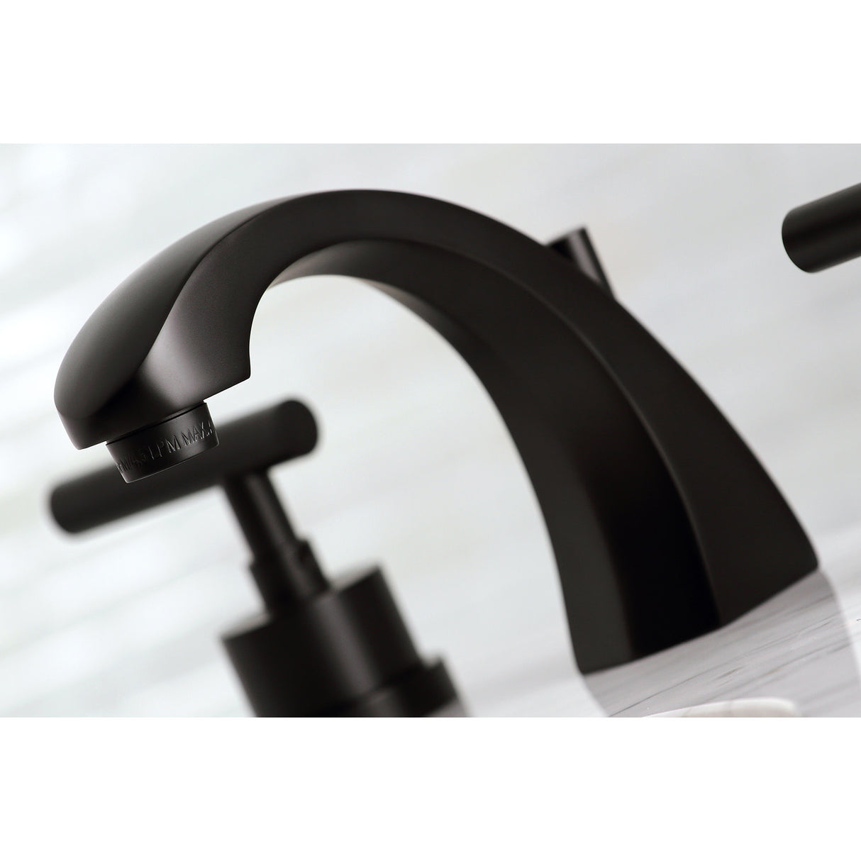 Kingston Brass KS4980CML Manhattan 8" Widespread Bathroom Faucet, Matte Black
