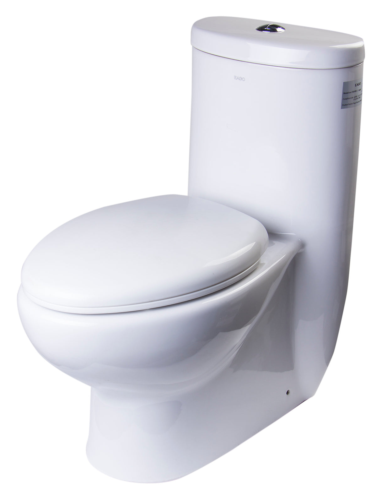 EAGO TB309 TALL DUAL FLUSH ONE PIECE ECO-FRIENDLY HIGH EFFICIENCY LOW FLUSH CERAMIC TOILET