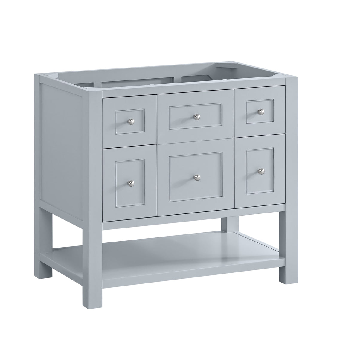 Breckenridge 36" Single Vanity, Serenity Blue, w/ 3 CM Siberian Silestone Top