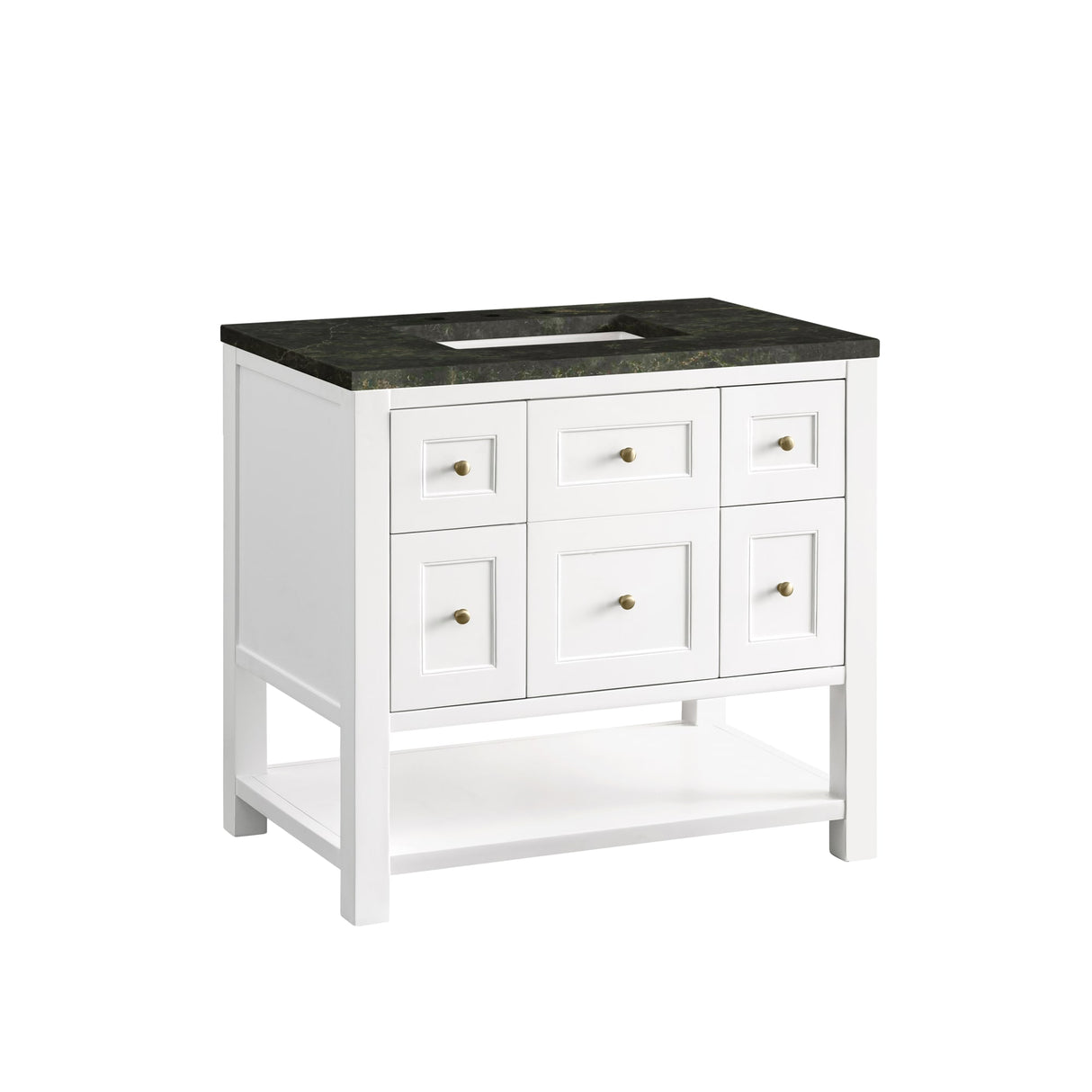 Breckenridge 36" Single Vanity, Bright White, w/ 3 CM Phantome Eclos Top