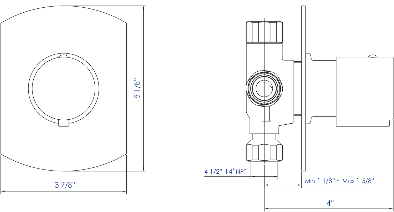 ALFI brand AB9101-PC Polished Chrome Modern Round 3 Way Shower Diverter
