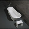 67" White Matte Clawfoot Solid Surface Resin Bathtub