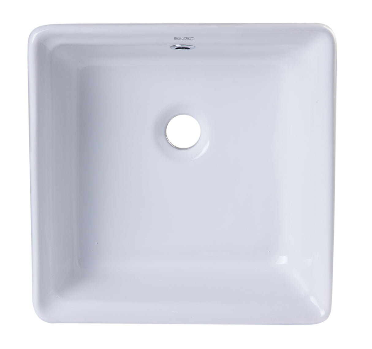 EAGO BA130 15" SQUARE CERAMIC ABOVE MOUNT BATHROOM BASIN VESSEL SINK