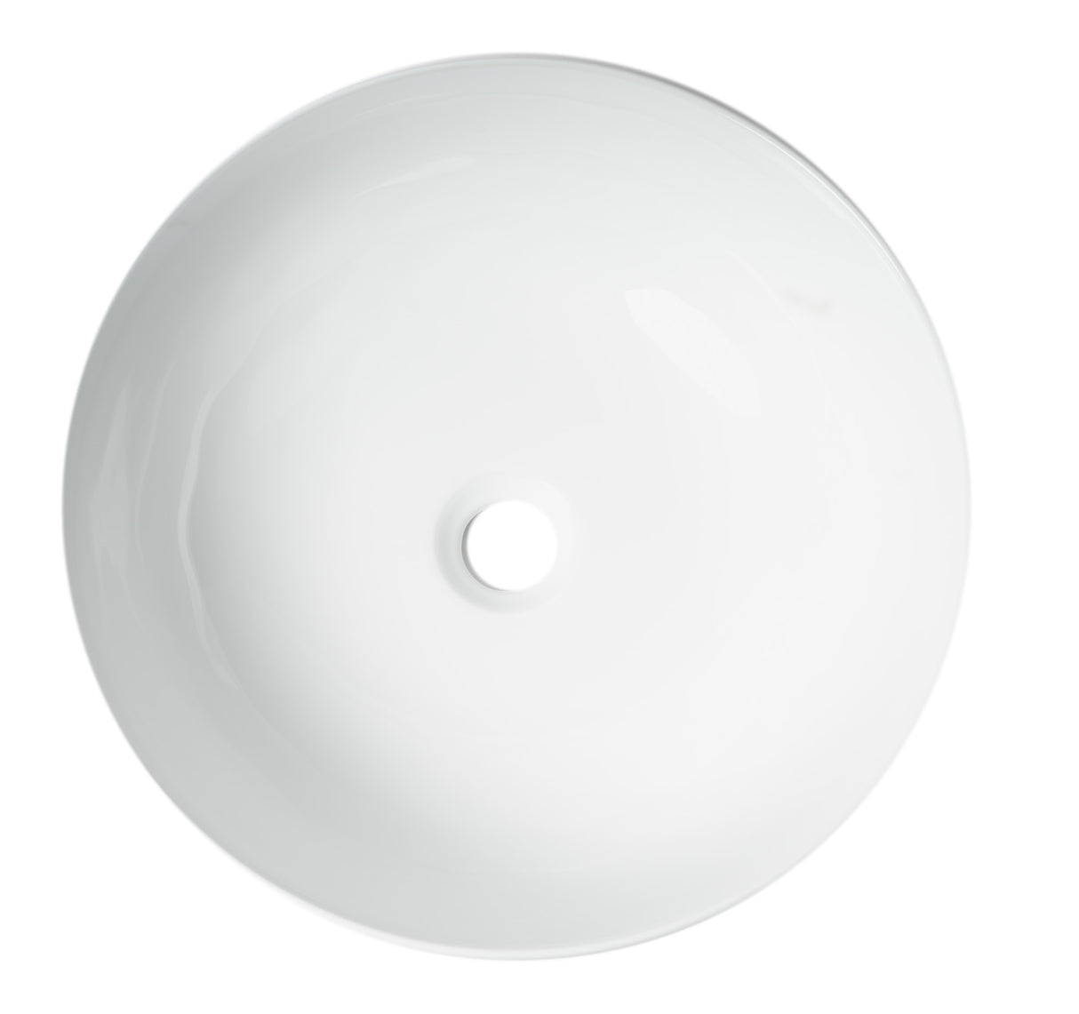 ALFI brand ABC909 White 17" Decorative Round Vessel Above Mount Ceramic Sink