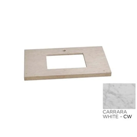Ronbow 37" x 22" WideAppeal Marble Vanity Top - 2" Thick - Carrara White 303337-8-CW