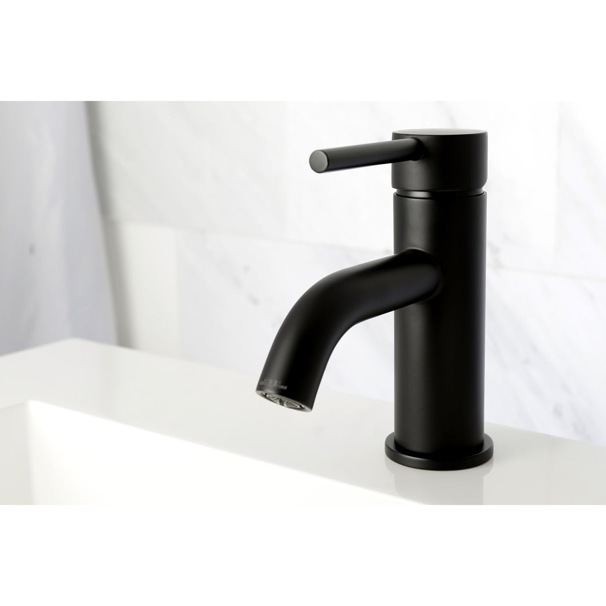 Fauceture LS8220DL Concord Single-Handle Bathroom Faucet with Push Pop-Up, Matte Black
