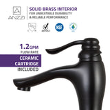 ANZZI L-AZ104ORB Anfore Single Hole Single Handle Bathroom Faucet in Oil Rubbed Bronze