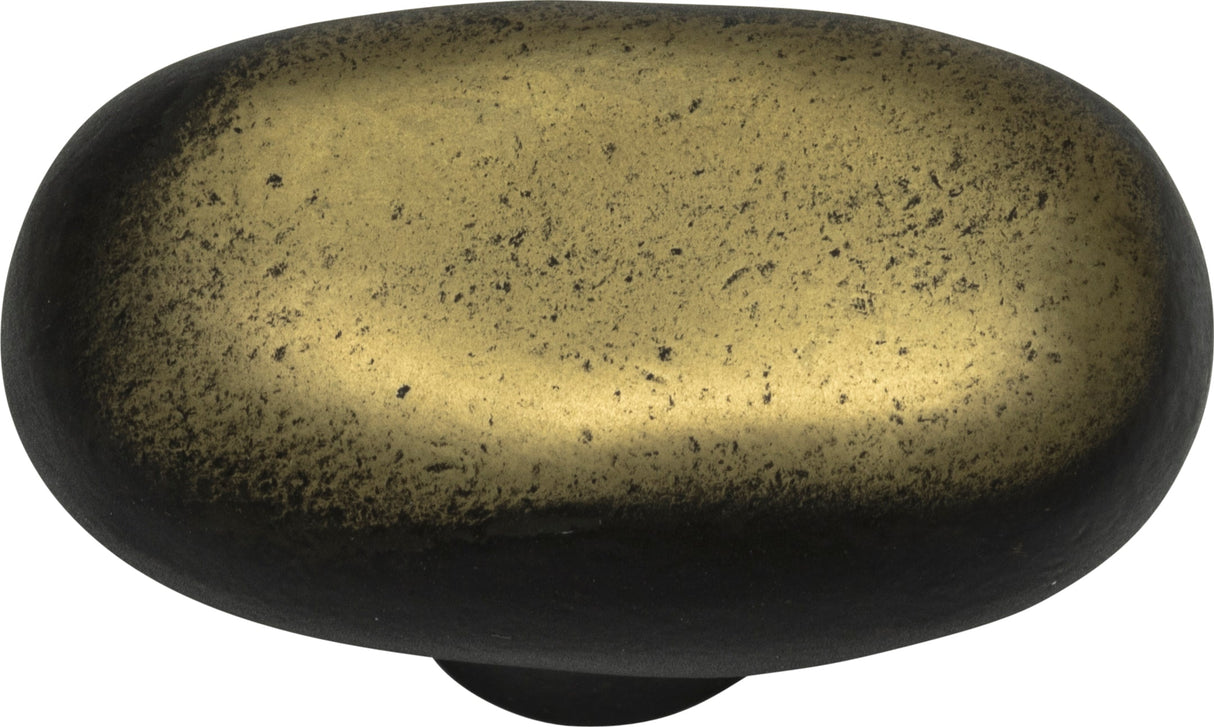 Atlas Homewares Distressed Oval Knob 1 11/16 Inch Antique Bronze