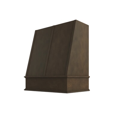 Brooklyn Slate Angled Hood with Strapping Flat Trim - 30" W x 30" H