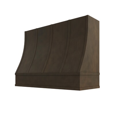 Brooklyn Slate Sloped Hood with Strapping Flat Trim - 48" W x 36" H