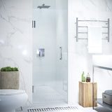 ANZZI SD-AZ09-01CH Fellow Series 24 in. by 72 in. Frameless Hinged Shower Door in Chrome with Handle