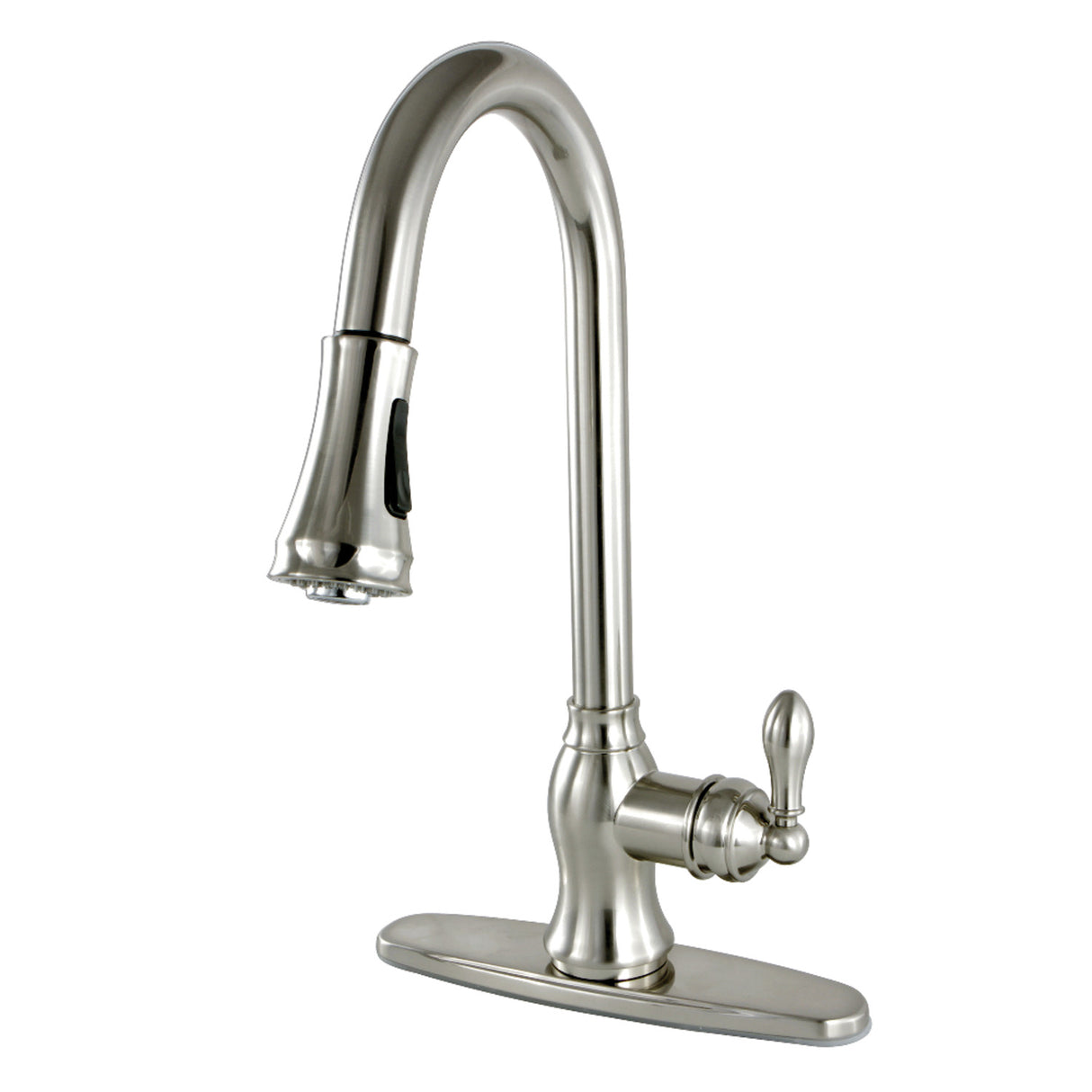 Gourmetier GSY7778ACL American Classic Single-Handle Pull-Down Sprayer Kitchen Faucet, Brushed Nickel