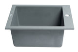 ALFI brand AB1720DI-T Titanium 17" Drop-In Rectangular Granite Composite Kitchen Prep Sink