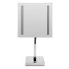ALFI brand ABM8FLED-PC Polished Chrome Tabletop Square 8" 5x Magnifying Cosmetic Mirror with Light