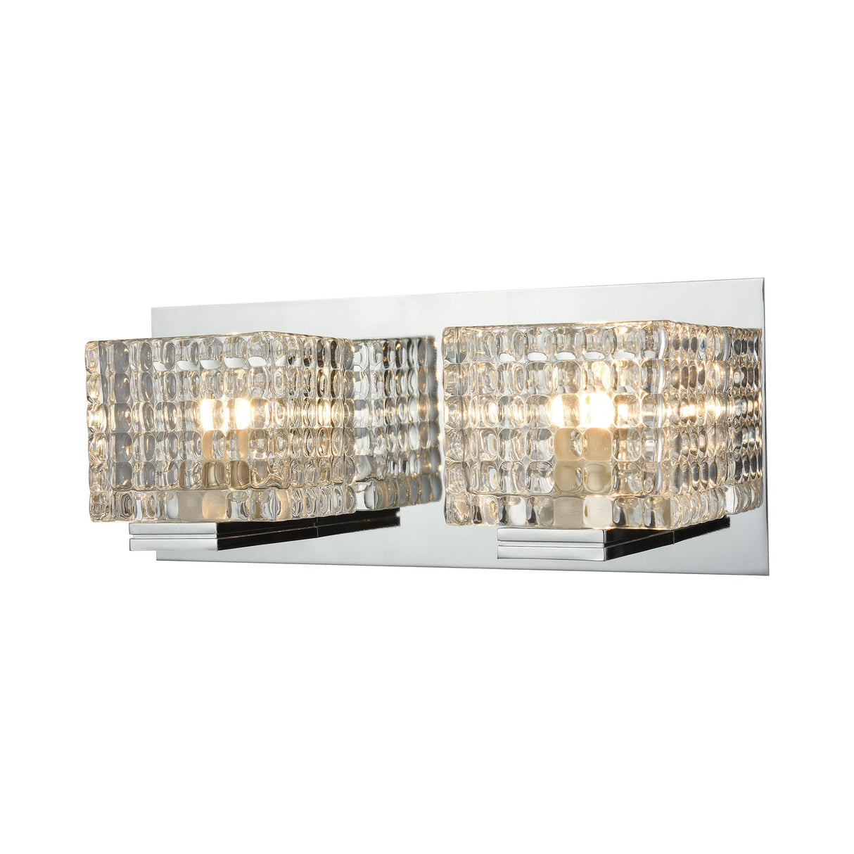 Elk BV2312-0-15 Chastain 2-Light Vanity in Chrome and Clear Glass