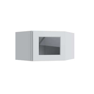 Brooklyn White 15" Corner Wall Stacking Cabinets - 24" W