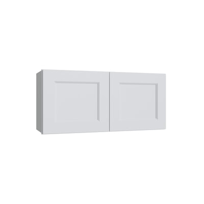 Brooklyn White Double Door Wall Cabinet - 30" W x 12" H